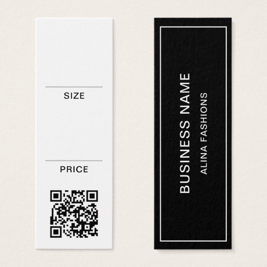 Étiquette de prix d'affichage de code QR de logo d (Devant & derrière)