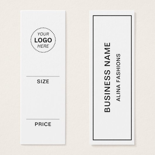 Étiquette de prix d'affichage de logo d'entreprise (Devant & derrière)