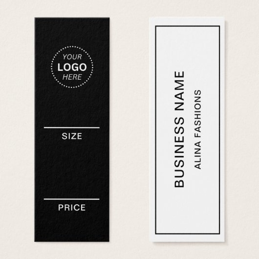 étiquette de prix d'affichage de logo d'entreprise (Devant & derrière)