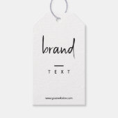 Étiquette de prix d'affichage de pendage noir simp (Devant)