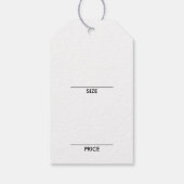 Étiquette de prix d'affichage de pendage noir simp (Dos)