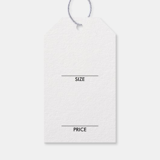 Étiquette de prix d'affichage de pendage noir simp (Dos)