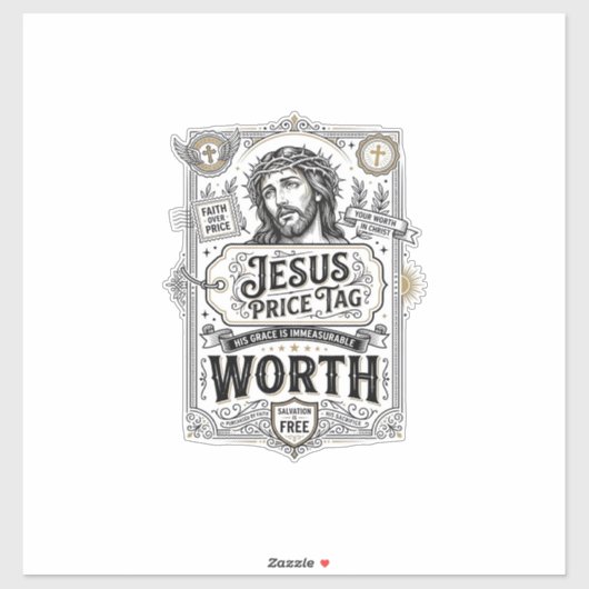 Étiquette de prix de Jésus vaut l'étiquette de pri (Feuille)