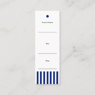 Étiquette de prix de la boutique à rayures bleu ma