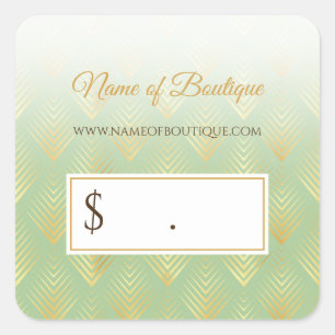 Étiquette de prix de la boutique Mint Gold