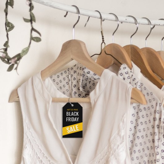 Étiquette de prix de la suspension de vêtements de