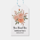 Étiquette de prix de l'arrangement de Rose de pêch (Devant)