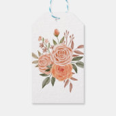 Étiquette de prix de l'arrangement de Rose de pêch (Dos)