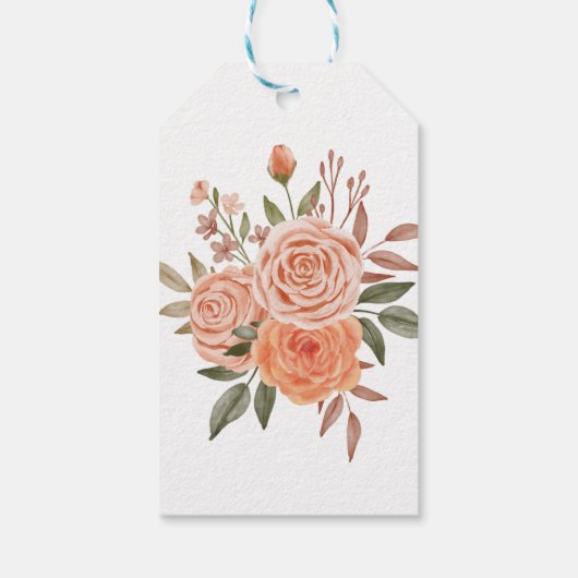 Étiquette de prix de l'arrangement de Rose de pêch (Dos)