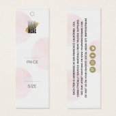 Étiquette de prix de l'habillement de mode de logo (Devant & derrière)