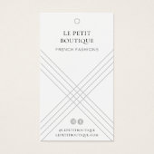 Étiquette de prix de l'habillement gris géométriqu (Devant)