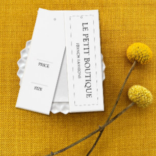 Étiquette de prix de l'habit blanc simple