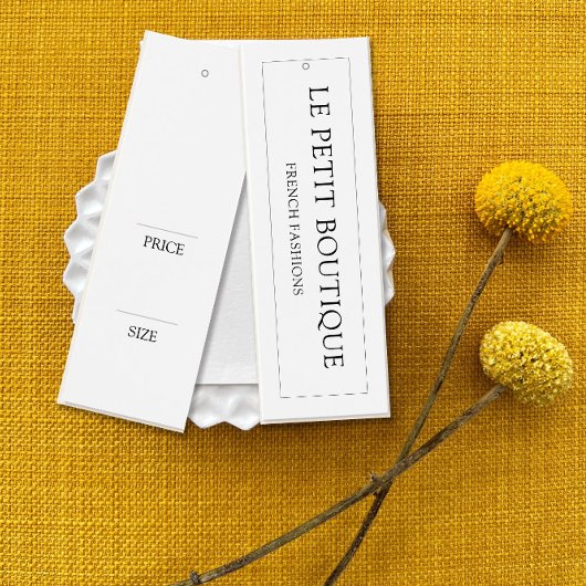 Étiquette de prix de l'habit blanc simple