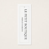 Étiquette de prix de l'habit blanc simple (Devant)