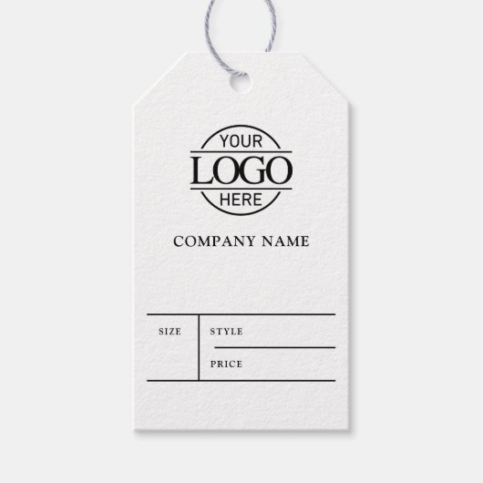 Étiquette de prix de logo d'entreprise blanche sim (Devant)