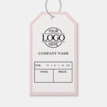 Étiquette de prix de logo d'entreprise rose modern