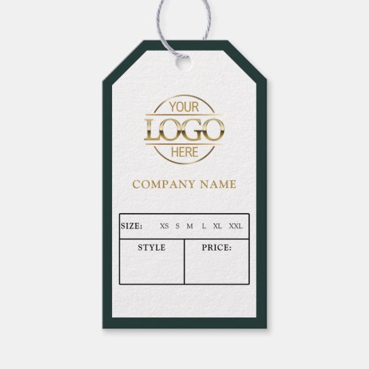 Étiquette de prix de logo d'entreprise verte moder (Devant)