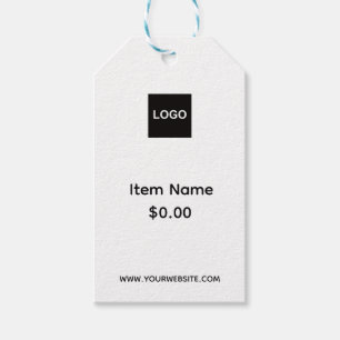 Étiquette de prix de logo personnalisé Code QR de
