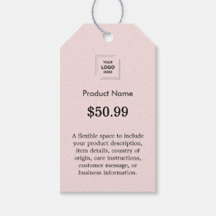 Étiquette de prix de magasin de style rose gêné