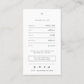 Étiquette de prix de marque de mode moderne (Dos)