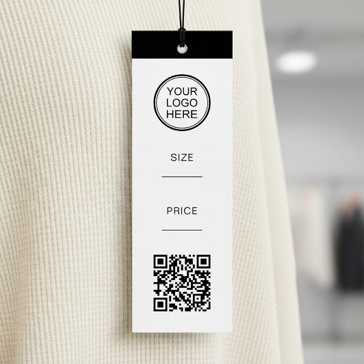Étiquette de prix de produit moderne avec code QR