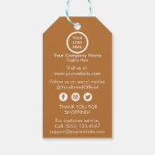 Étiquette de prix de remise Gold Custom Logo Petit (Dos)