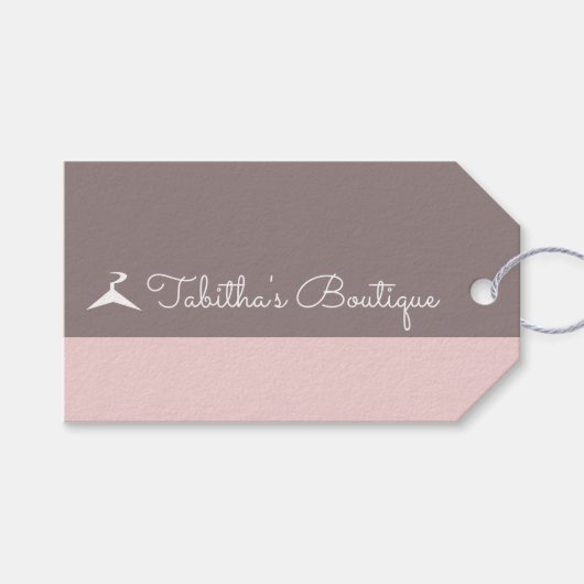 Étiquette de prix de taille de vêtements de boutiq (Devant (Horizontal))