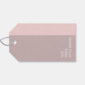 Étiquette de prix de taille de vêtements de boutiq (Dos (Horizontal))
