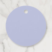 Étiquette de prix de texte de logo bleu poudré (Dos)