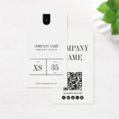 Étiquette de prix de vêtement à code QR minimalist (Bureau)