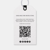 Étiquette de prix de vêtement à code QR minimalist (Dos)