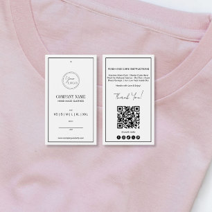 Étiquette de prix de vêtement à code QR minimalist