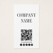 Étiquette de prix de vêtement à code QR minimalist (Dos)