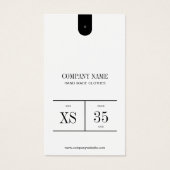 Étiquette de prix de vêtement à code QR minimalist (Devant)