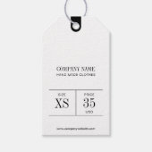 Étiquette de prix de vêtement avec code QR minimal (Devant)