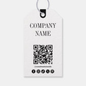 Étiquette de prix de vêtement avec code QR minimal (Dos)