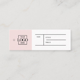 Étiquette de prix de vêtement avec logo d'entrepri