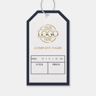 Étiquette de prix de vêtement avec logo d'entrepri