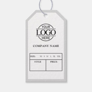 Étiquette de prix de vêtement avec logo d'entrepri