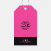 Étiquette de prix de vêtement avec logo simple d'e (Dos)