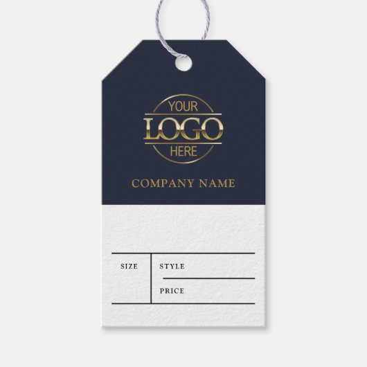 Étiquette de prix de vêtement avec logo simple d'e (Devant)