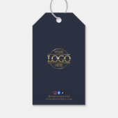 Étiquette de prix de vêtement avec logo simple d'e (Dos)