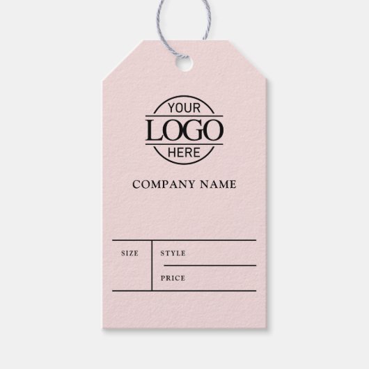 Étiquette de prix de vêtement avec logo simple d'e (Devant)