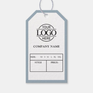 Étiquette de prix de vêtements avec logo d'entrepr