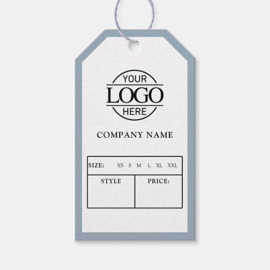 Étiquette de prix de vêtements avec logo d'entrepr (Devant)