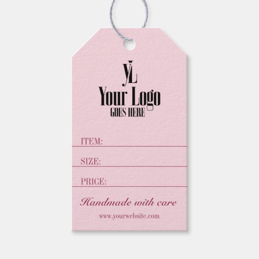 Étiquette de prix de vêtements avec logo d'entrepr (Devant)