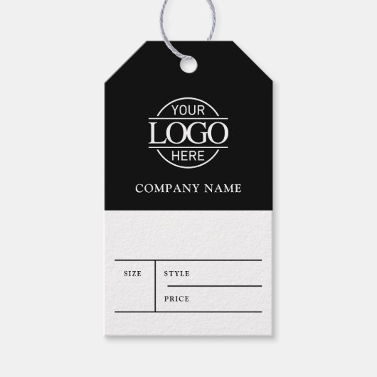 Étiquette de prix de vêtements avec logo simple d' (Devant)