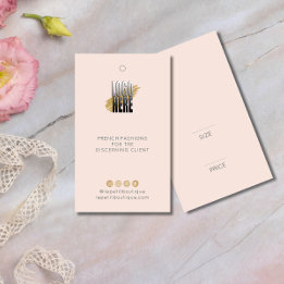 Étiquette de prix de vêtements Blush Moderne avec