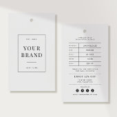 Étiquette de prix de vêtements de boutique moderne