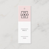 Étiquette de prix de vêtements de logo d'entrepris (Devant)